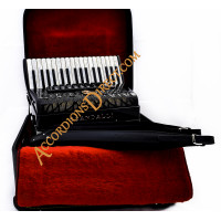 Scandalli Air 34 key 72 bass 4 voice black musette tuned accordion, MIDI options available